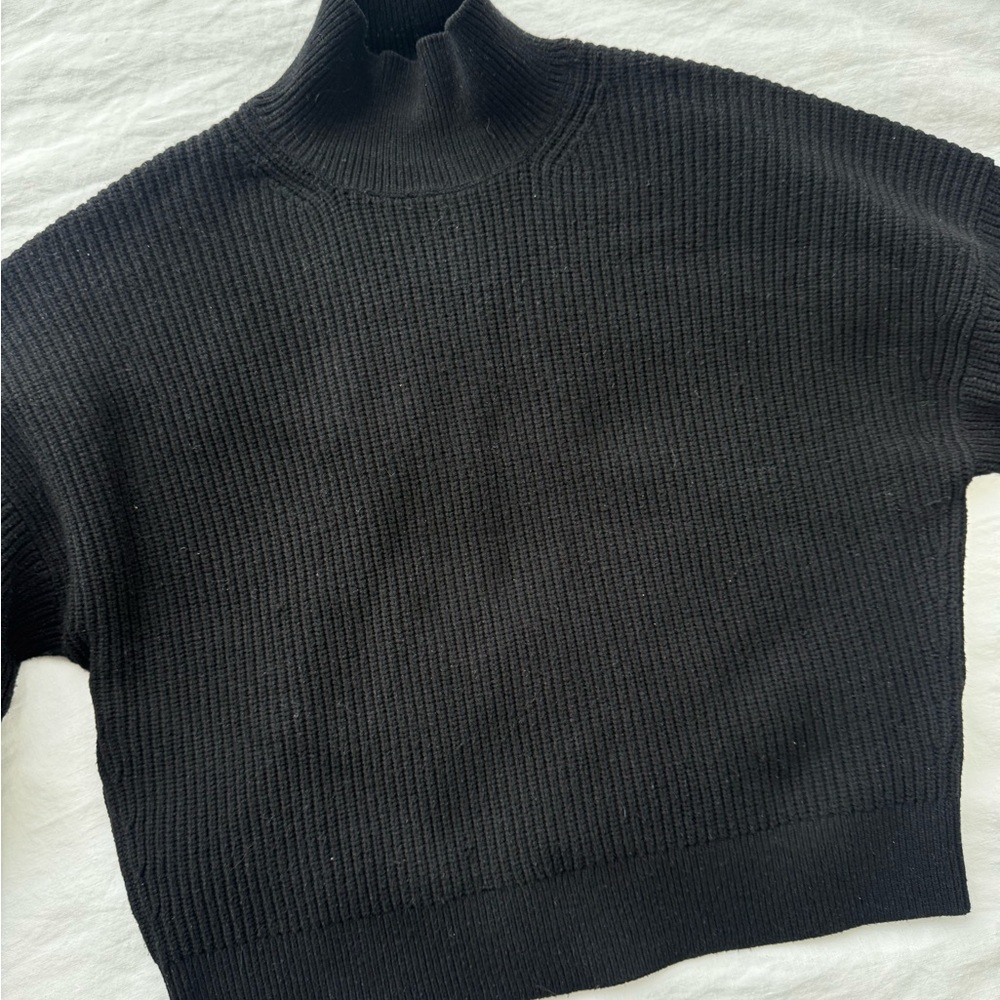 J. Crew Black Ribbed Knit Top - Picture 5 of 5